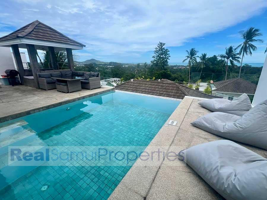 Detached 3-bed stand-alone sea view pool villa in Chaweng